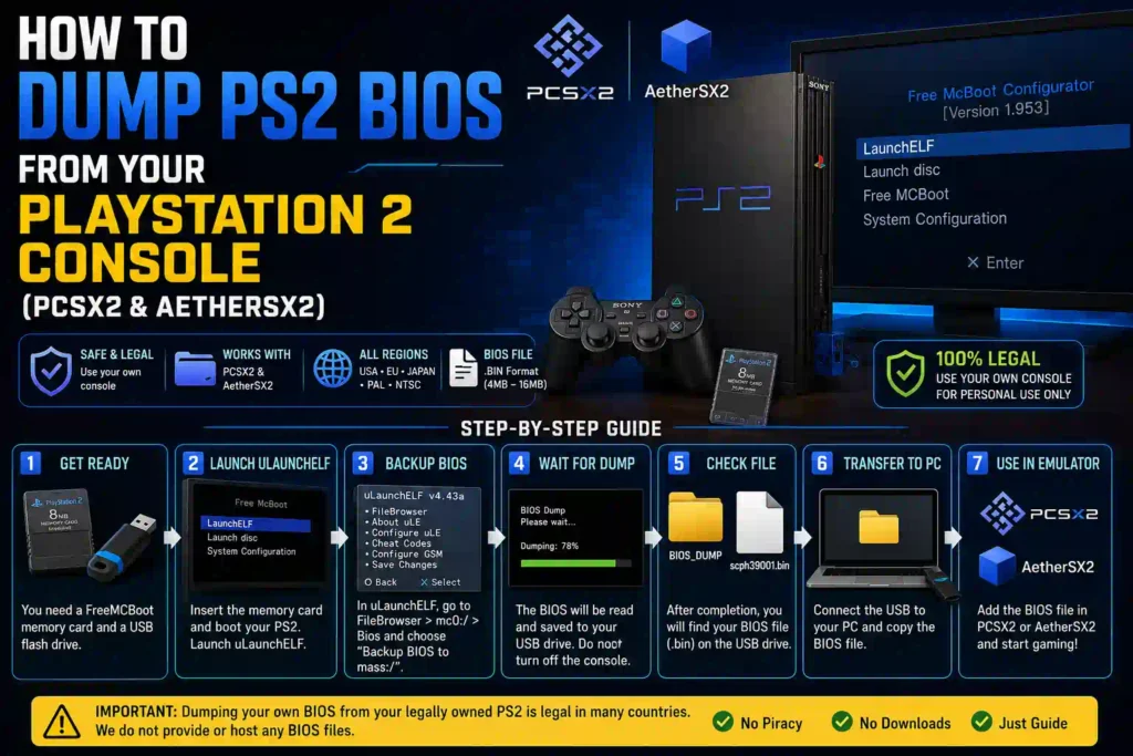 Dumping BIOS: How to Get PS2 BIOS from Your Console 2026 1 Dumping BIOS How to Get PS2 BIOS from Your Console 2026