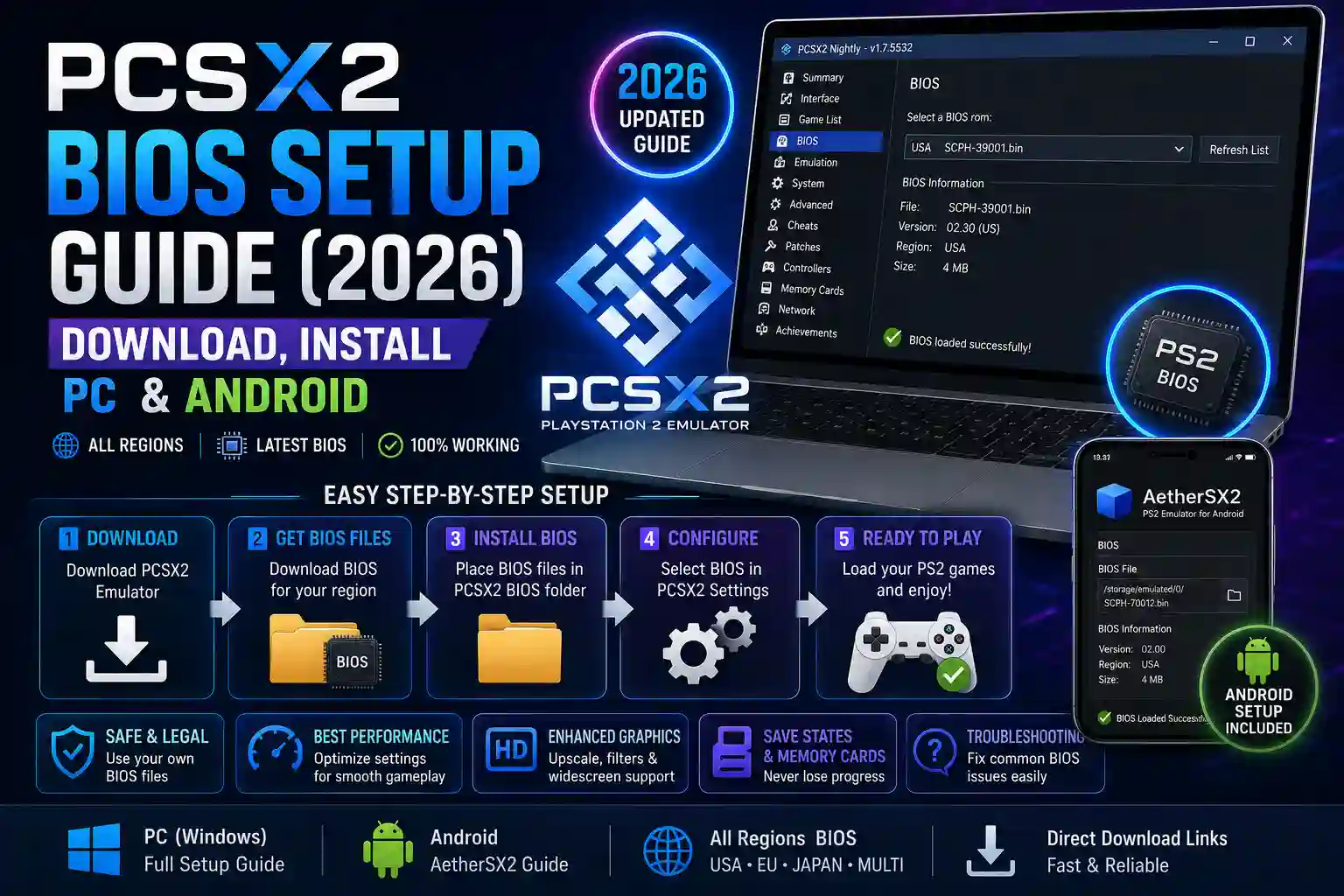 PCSX2 BIOS Setup Guide (2026): Download, Install PC & Android 1 PCSX2 BIOS Setup Guide (2026) Download, Install & Use on PC & Android