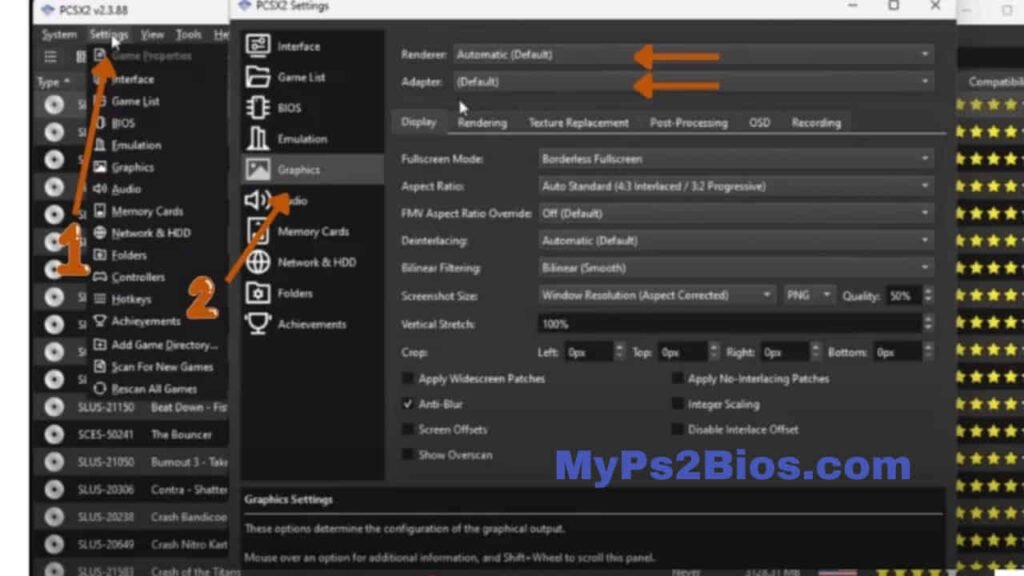 How to Download & Set Up PCSX2 PS2 Emulator on PC 2026 9 Ps2 bios pcsx2 Graphics configuration